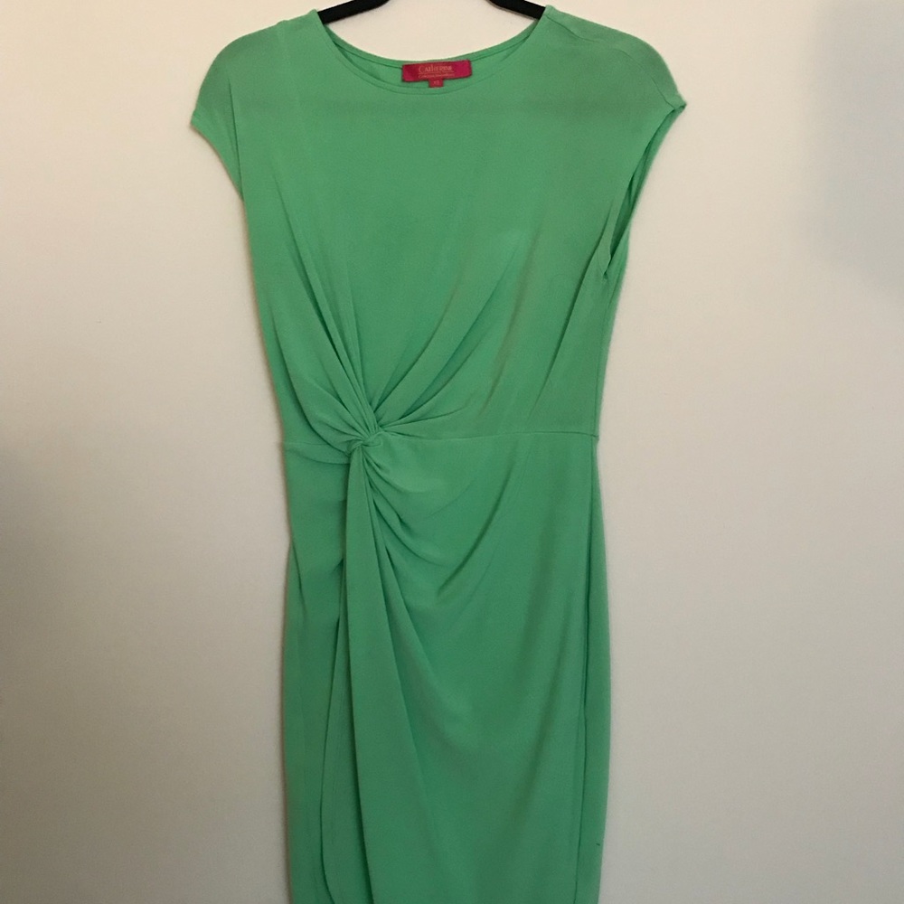 Green everyday summer Work dress